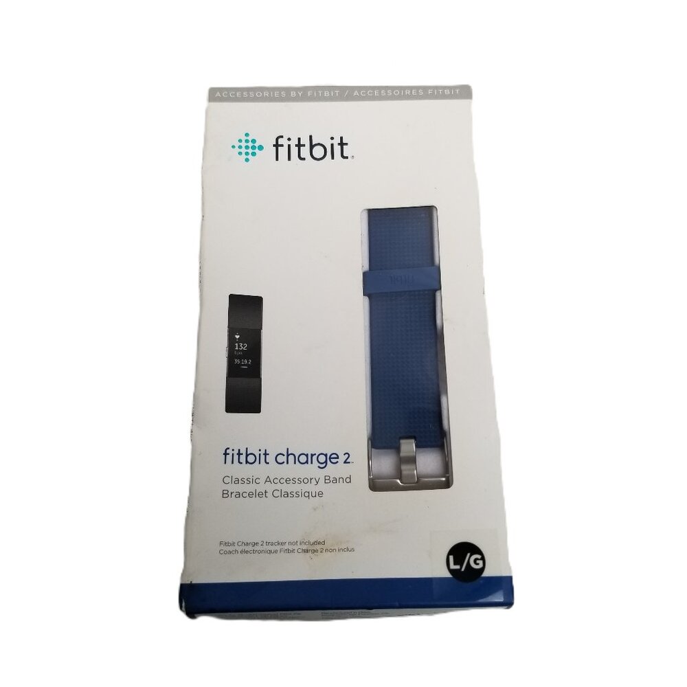 Fitbit Charge 2 Classic Band Large Blue New In Box Accessory Replacement